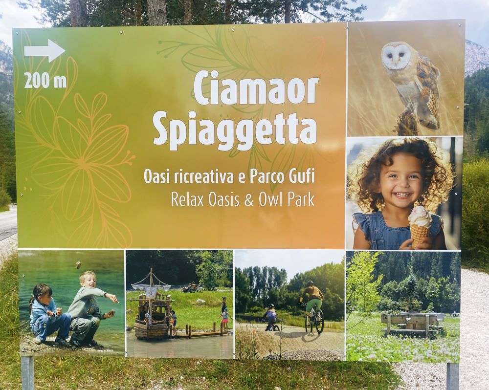 cartello informativo Ciamaor Spiaggetta